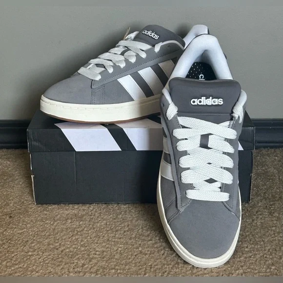 Adidas Men's Grand Court Alpha 00s Classic Gray and White Sneakers size 11 - Picture 3 of 12